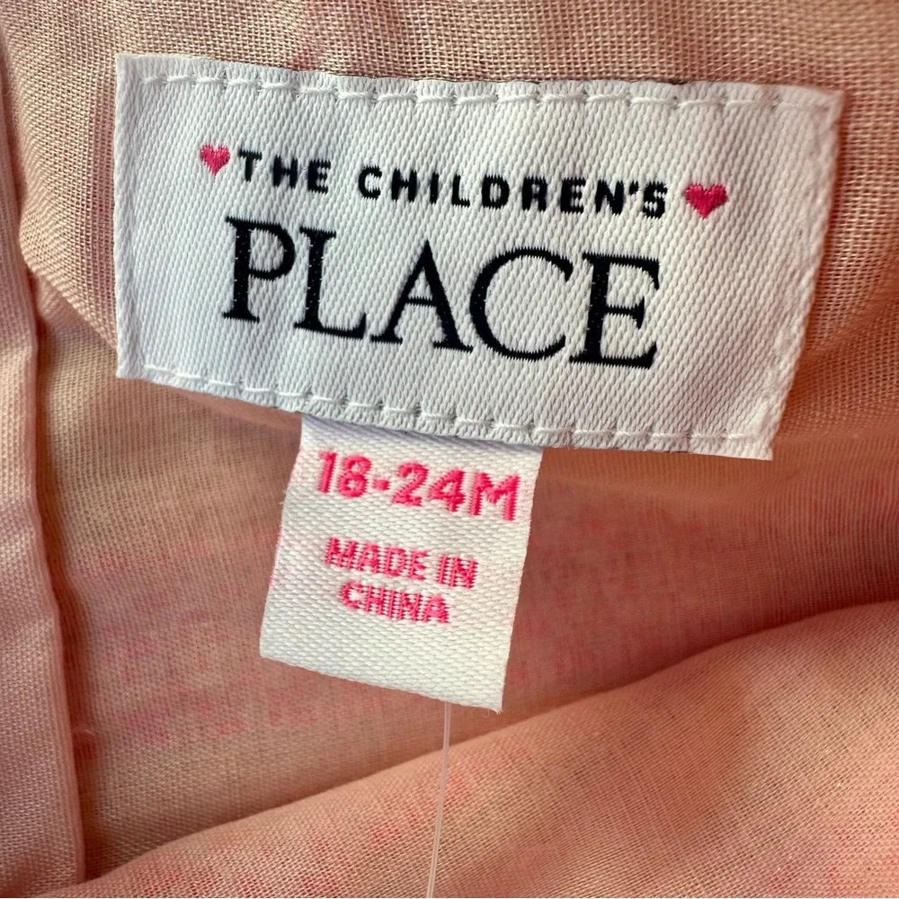 The Children's Place NWT Pink & Gold Metallic Striped Tweed Dress - 18-24 Months